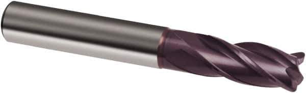 Guhring - 12mm, 26mm LOC, 12mm Shank Diam, 83mm OAL, 4 Flute, Solid Carbide Square End Mill - Single End, FIREX Finish, Spiral Flute, 30° Helix, Right Hand Cut, Right Hand Flute, Series 3562 - USA Tool & Supply