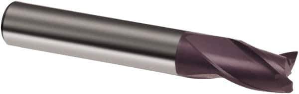 Guhring - 16mm, 16mm LOC, 16mm Shank Diam, 82mm OAL, 3 Flute, Solid Carbide Square End Mill - Single End, FIREX Finish, Spiral Flute, 30° Helix, Right Hand Cut, Right Hand Flute, Series 3558 - USA Tool & Supply