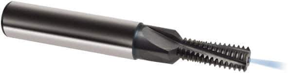 Guhring - 7/16-14 UNC, 0.313" Cutting Diam, 4 Flute, Solid Carbide Helical Flute Thread Mill - Internal Thread, 24.5mm LOC, 80mm OAL, 12mm Shank Diam - USA Tool & Supply