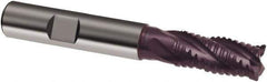 Guhring - 20mm, 38mm LOC, 20mm Shank Diam, 104mm OAL, 4 Flute, Solid Carbide Square End Mill - Single End, FIREX Finish, Spiral Flute, 30/32° Helix, Centercutting, Right Hand Cut, Right Hand Flute, Series 3508 - USA Tool & Supply