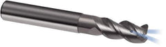 Guhring - 8mm, 16mm LOC, 8mm Shank Diam, 63mm OAL, 3 Flute, Solid Carbide Square End Mill - Single End, Uncoated, Spiral Flute, 45° Helix, Right Hand Cut, Right Hand Flute, Series 3367 - USA Tool & Supply