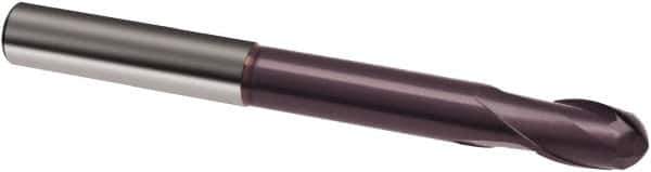 Guhring - 8mm, 12mm LOC, 8mm Shank Diam, 100mm OAL, 2 Flute, Solid Carbide Square End Mill - Single End, FIREX Finish, Spiral Flute, 30° Helix, Right Hand Cut, Right Hand Flute, Series 3360 - USA Tool & Supply