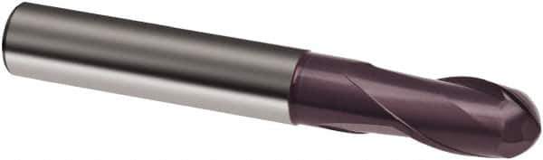 Guhring - 5mm, 8mm LOC, 6mm Shank Diam, 57mm OAL, 2 Flute, Solid Carbide Square End Mill - Single End, FIREX Finish, Spiral Flute, 30° Helix, Right Hand Cut, Right Hand Flute, Series 3359 - USA Tool & Supply