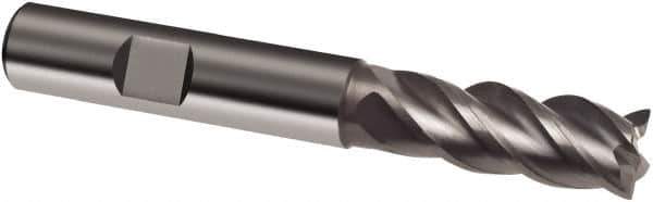Guhring - 20mm, 38mm LOC, 20mm Shank Diam, 104mm OAL, 4 Flute, Solid Carbide Square End Mill - Single End, Uncoated, Spiral Flute, 40/42° Helix, Centercutting, Right Hand Cut, Right Hand Flute, Series 3319 - USA Tool & Supply