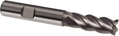 Guhring - 10mm, 22mm LOC, 10mm Shank Diam, 72mm OAL, 4 Flute, Solid Carbide Square End Mill - Single End, Uncoated, Spiral Flute, 40/42° Helix, Centercutting, Right Hand Cut, Right Hand Flute, Series 3319 - USA Tool & Supply