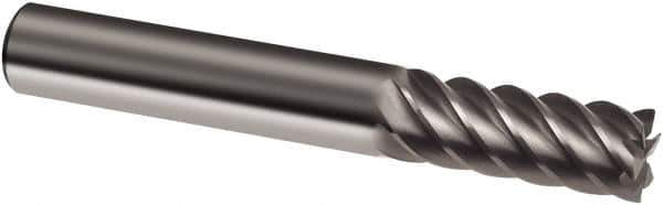 Guhring - 14mm, 26mm LOC, 14mm Shank Diam, 83mm OAL, 6 Flute, Solid Carbide Square End Mill - Single End, Uncoated, Spiral Flute, 45° Helix, Right Hand Cut, Right Hand Flute, Series 3311 - USA Tool & Supply