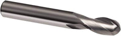 Guhring - 8mm, 16mm LOC, 8mm Shank Diam, 63mm OAL, 2 Flute, Solid Carbide Square End Mill - Single End, Uncoated, Spiral Flute, 30° Helix, Right Hand Cut, Right Hand Flute, Series 3308 - USA Tool & Supply