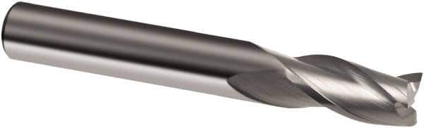 Guhring - 15mm, 26mm LOC, 15mm Shank Diam, 92mm OAL, 3 Flute, Solid Carbide Square End Mill - Single End, Uncoated, Spiral Flute, 30° Helix, Right Hand Cut, Right Hand Flute, Series 3307 - USA Tool & Supply