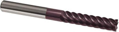 Guhring - 1/2", 2" LOC, 1/2" Shank Diam, 4-1/2" OAL, 6 Flute, Solid Carbide Square End Mill - Single End, FIREX Finish, Spiral Flute, 45° Helix, Right Hand Cut, Right Hand Flute, Series 3181 - USA Tool & Supply