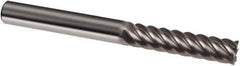 Guhring - 5/16", 1-1/8" LOC, 5/16" Shank Diam, 3" OAL, 6 Flute, Solid Carbide Square End Mill - Single End, Uncoated, Spiral Flute, 45° Helix, Right Hand Cut, Right Hand Flute, Series 3180 - USA Tool & Supply