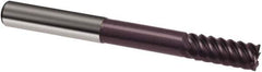 Guhring - 3/8", 7/8" LOC, 3/8" Shank Diam, 3" OAL, 6 Flute, Solid Carbide Square End Mill - Single End, FIREX Finish, Spiral Flute, 55° Helix, Right Hand Cut, Right Hand Flute, Series 3183 - USA Tool & Supply