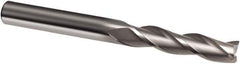 Guhring - 10mm, 40mm LOC, 10mm Shank Diam, 100mm OAL, 3 Flute, Solid Carbide Square End Mill - Single End, Uncoated, Spiral Flute, 30° Helix, Right Hand Cut, Right Hand Flute, Series 3314 - USA Tool & Supply