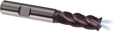 Guhring - 8mm, 19mm LOC, 8mm Shank Diam, 63mm OAL, 4 Flute, Solid Carbide Square End Mill - Single End, FIREX Finish, Spiral Flute, 40/42° Helix, Centercutting, Right Hand Cut, Right Hand Flute, Series 3366 - USA Tool & Supply