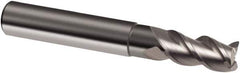 Guhring - 10mm, 19mm LOC, 10mm Shank Diam, 72mm OAL, 3 Flute, Solid Carbide Square End Mill - Single End, Uncoated, Spiral Flute, 39/40/41° Helix, Centercutting, Right Hand Cut, Right Hand Flute, Series 3472 - USA Tool & Supply