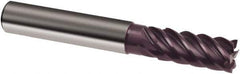 Guhring - 25mm, 45mm LOC, 25mm Shank Diam, 121mm OAL, 6 Flute, Solid Carbide Square End Mill - Single End, FIREX Finish, Spiral Flute, 44/45/46° Helix, Centercutting, Right Hand Cut, Right Hand Flute, Series 3631 - USA Tool & Supply