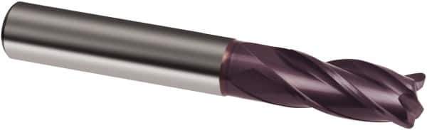 Guhring - 1", 2-1/4" LOC, 1" Shank Diam, 5" OAL, 6 Flute, Solid Carbide Square End Mill - Single End, Super-A Finish, Spiral Flute, 30° Helix, Right Hand Cut, Right Hand Flute, Series 3852 - USA Tool & Supply