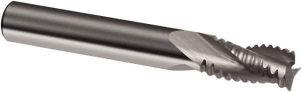 Guhring - 1", 1-3/4" LOC, 1" Shank Diam, 4" OAL, 3 Flute, Solid Carbide Square End Mill - Single End, Uncoated, Spiral Flute, 30° Helix, Right Hand Cut, Right Hand Flute, Series 3884 - USA Tool & Supply
