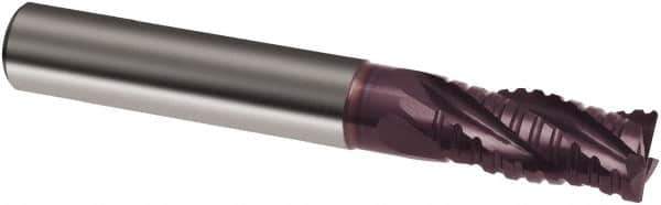 Guhring - 14mm, 26mm LOC, 14mm Shank Diam, 83mm OAL, 4 Flute, Solid Carbide Square End Mill - Single End, FIREX Finish, Spiral Flute, 30° Helix, Right Hand Cut, Right Hand Flute, Series 3887 - USA Tool & Supply