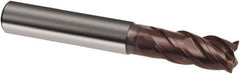 Guhring - 8mm, 19mm LOC, 8mm Shank Diam, 63mm OAL, 4 Flute, Solid Carbide Square End Mill - Single End, TiAlN Finish, Spiral Flute, 40/42° Helix, Centercutting, Right Hand Cut, Right Hand Flute, Series 3895 - USA Tool & Supply