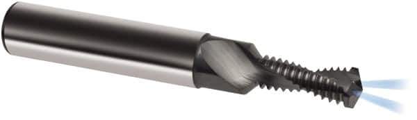 Guhring - 9/16-18 UNF, 0.5079" Cutting Diam, 2 Flute, Solid Carbide Helical Flute Thread Mill - Internal Thread, 30.6mm LOC, 102mm OAL, 16mm Shank Diam - USA Tool & Supply
