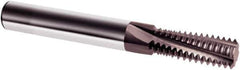 Guhring - #12-24 UNC, 0.161" Cutting Diam, 3 Flute, Solid Carbide Helical Flute Thread Mill - Internal Thread, 0.48" LOC, 2-1/2" OAL, 1/4" Shank Diam - USA Tool & Supply