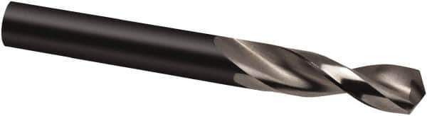 Guhring - 3/4" 130° Parabolic Flute High Speed Steel Screw Machine Drill Bit - Oxide Finish, Right Hand Cut, 66mm Flute Length, 131mm OAL, Cone Relief Point, Straight Shank - USA Tool & Supply
