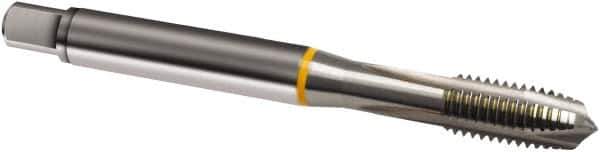 Guhring - M2x0.40 Metric, 3 Flute, Bright Finish, Cobalt Spiral Point Tap - Plug Chamfer, Right Hand Thread, 45mm OAL, 6H Class of Fit, Series 803 - Exact Industrial Supply
