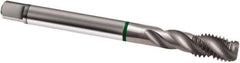 Guhring - M24x1.50 Metric Fine 4 Flute 6H Modified Bottoming Spiral Flute Tap - Cobalt, Bright Finish, 140mm OAL, Right Hand Flute, Right Hand Thread, D6/D7, Series 2424 - USA Tool & Supply