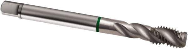 Guhring - M20x1.50 Metric Fine 4 Flute 6H Modified Bottoming Spiral Flute Tap - Cobalt, Bright Finish, 125mm OAL, Right Hand Flute, Right Hand Thread, D6/D7, Series 2424 - USA Tool & Supply