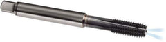 Guhring - M5x0.80 Metric 6HX D7/D8 Thread Limit Modified Bottoming Thread Forming Tap - Solid Carbide, TiCN Finish, 70mm OAL, Series 1927 - USA Tool & Supply