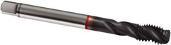 Guhring - M30x3.00 Metric 5 Flute 6H Modified Bottoming Spiral Flute Tap - Cobalt, TiCN Finish, 180mm OAL, Right Hand Flute, Right Hand Thread, D7/D8, Series 1917 - USA Tool & Supply