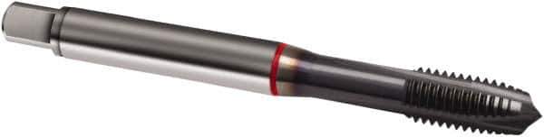 Guhring - M2.5x0.45 Metric, 3 Flute, TiCN Finish, Cobalt Spiral Point Tap - Plug Chamfer, Right Hand Thread, 50mm OAL, 6H Class of Fit, Series 1914 - Exact Industrial Supply