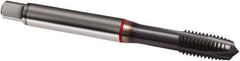 Guhring - M2.5x0.45 Metric, 3 Flute, TiCN Finish, Cobalt Spiral Point Tap - Plug Chamfer, Right Hand Thread, 50mm OAL, 6H Class of Fit, Series 1914 - Exact Industrial Supply