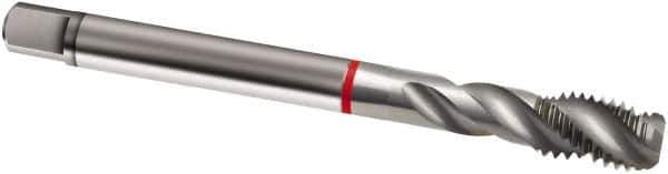 Guhring - M14x2.00 Metric 3 Flute 6H Modified Bottoming Spiral Flute Tap - Cobalt, Bright Finish, 110mm OAL, Right Hand Flute, Right Hand Thread, D5/D6, Series 823 - Exact Industrial Supply