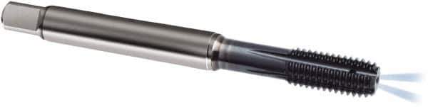 Guhring - M6x1.00 Metric 6HX D8/D9 Thread Limit Modified Bottoming Thread Forming Tap - Powdered Metal High Speed Steel, AlCrN Finish, 80mm OAL, Series 1717 - USA Tool & Supply