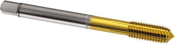 Guhring - 5/8-18 UNF 2BX H9/H10 Thread Limit Modified Bottoming Thread Forming Tap - Cobalt, TiN Finish, 100mm OAL, Series 1585 - USA Tool & Supply