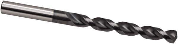 Guhring - 23/64" 130° Cobalt Jobber Drill - TiCN Finish, Right Hand Cut, Parabolic Flute, 125mm OAL, Cone Relief Point - USA Tool & Supply
