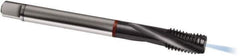 Guhring - M10x1.00 Metric Fine 4 Flute 6HX Modified Bottoming Spiral Flute Tap - Cobalt, TiCN Finish, 90mm OAL, Right Hand Flute, Right Hand Thread, D4/D5, Series 1200 - USA Tool & Supply