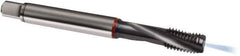 Guhring - M6x1.00 Metric 3 Flute 6HX Modified Bottoming Spiral Flute Tap - Cobalt, TiCN Finish, 80mm OAL, Right Hand Flute, Right Hand Thread, D4/D5, Series 1188 - USA Tool & Supply