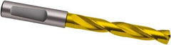 Guhring - 3.6mm 140° Solid Carbide Jobber Drill - TiN Finish, Right Hand Cut, Spiral Flute, 66mm OAL, SU Point - USA Tool & Supply