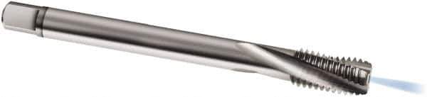 Guhring - M18x1.50 Metric Fine 4 Flute 6H Modified Bottoming Spiral Flute Tap - Solid Carbide, Bright Finish, 110mm OAL, Right Hand Flute, Right Hand Thread, D4/D5, Series 978 - USA Tool & Supply
