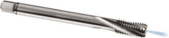 Guhring - M12x1.50 Metric Fine 3 Flute 6H Modified Bottoming Spiral Flute Tap - Solid Carbide, Bright Finish, 100mm OAL, Right Hand Flute, Right Hand Thread, D5/D6, Series 978 - USA Tool & Supply