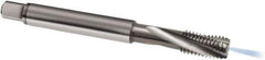 Guhring - M3x0.50 Metric 3 Flute 6H Modified Bottoming Spiral Flute Tap - Solid Carbide, Bright Finish, 56mm OAL, Right Hand Flute, Right Hand Thread, D2/D3, Series 971 - USA Tool & Supply