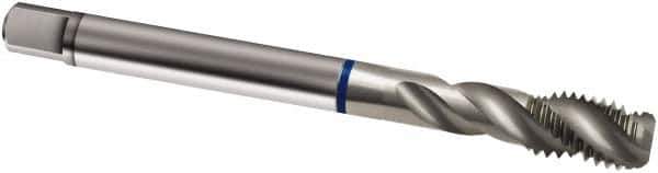 Guhring - M20x2.50 Metric 4 Flute 6H Modified Bottoming Spiral Flute Tap - Powdered Metal, Bright Finish, 140mm OAL, Right Hand Flute, Right Hand Thread, D6/D7, Series 910 - USA Tool & Supply