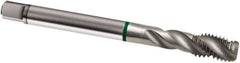 Guhring - M24x3.00 Metric 4 Flute 6H Modified Bottoming Spiral Flute Tap - Cobalt, Bright Finish, 160mm OAL, Right Hand Flute, Right Hand Thread, D7/D8, Series 890 - USA Tool & Supply