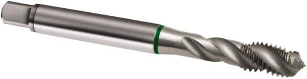 Guhring - M5x0.80 Metric 3 Flute 6H Modified Bottoming Spiral Flute Tap - Cobalt, Bright Finish, 70mm OAL, Right Hand Flute, Right Hand Thread, D3/D4, Series 889 - Exact Industrial Supply