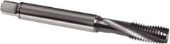 Guhring - M10x1.00 Metric Fine 3 Flute 4HX Modified Bottoming Spiral Flute Tap - Powdered Metal, TiCN Finish, 90mm OAL, Right Hand Flute, Right Hand Thread, D4, Series 1062 - USA Tool & Supply
