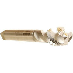 Emuge - M48x5.00 Metric 5 Flute 6H Modified Bottoming Spiral Flute Tap - Cobalt, Bright Finish, 250mm OAL, Right Hand Flute, Right Hand Thread, Series Enorm - USA Tool & Supply