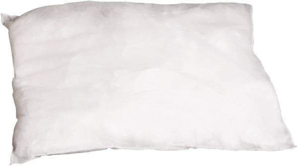 PRO-SAFE - 9 Inch Long x 9 Inch Wide x 2 Inch High, White Sorbent Pillow - 15 Gallon Capacity, Oil Only - USA Tool & Supply