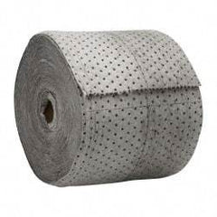 PRO-SAFE - Heavy Weight, Universal Use Sorbent Roll - 150' Long x 15" Wide, Gray - USA Tool & Supply